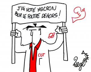 CGT & vote Macron